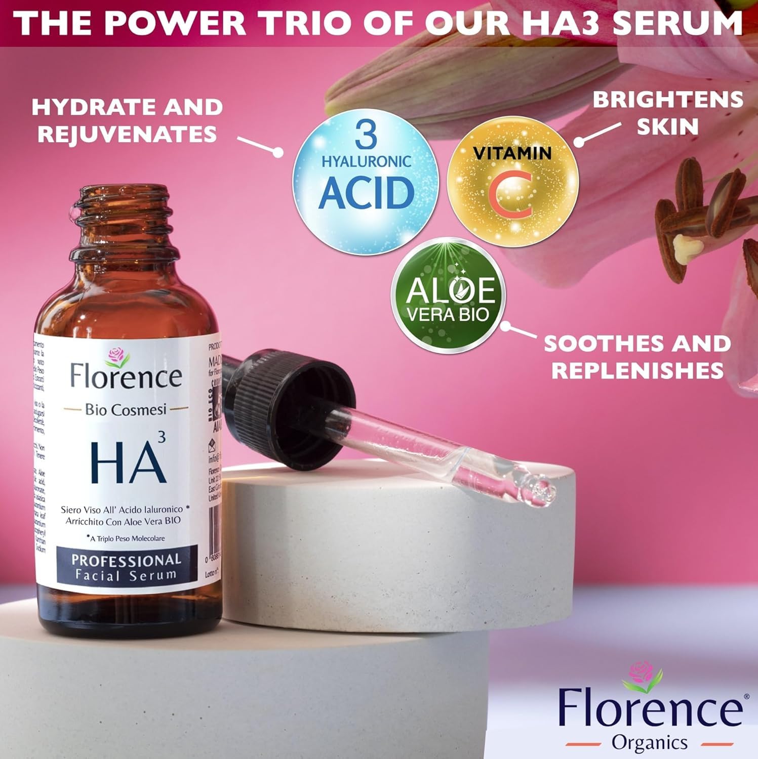 Hyaluronic Acid Serum for Skin – Anti-Aging Moisturizer Face Serum for Brightening, Plumper & Smoother Skin. Non-Greasy, Ultra-Hydrating Niacinamide, B5 & Vitamin C Skin Care Facial Serum, 2 oz - dailyvitalstore
