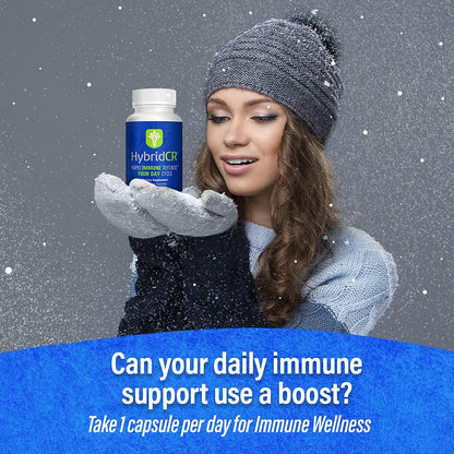 HybridCR Rapid Immunity Supplement | Zinc, Echinacea, Andrographis, Ginseng, Selenium, Gluten-Free & Non-GMO | 5-in-1 Immune Support Supplement | Pharmacist Formulated 1 Month Supply (30 Veggie Caps) - dailyvitalstore