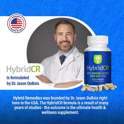 HybridCR Rapid Immunity Supplement | Zinc, Echinacea, Andrographis, Ginseng, Selenium, Gluten-Free & Non-GMO | 5-in-1 Immune Support Supplement | Pharmacist Formulated 1 Month Supply (30 Veggie Caps) - dailyvitalstore