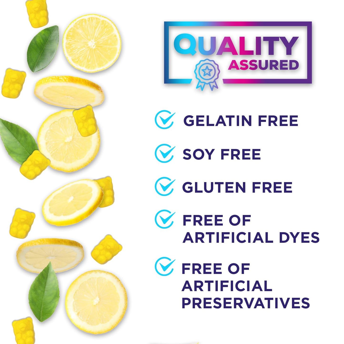Hydration Electrolyte Gummies - Daily Liquid Replenisher Gummy - Electrolyte Multiplier with Minerals, Potassium & Real Salt - Vegan, Non-GMO - Tasty Lemon Flavor Hydration Electrolytes - dailyvitalstore