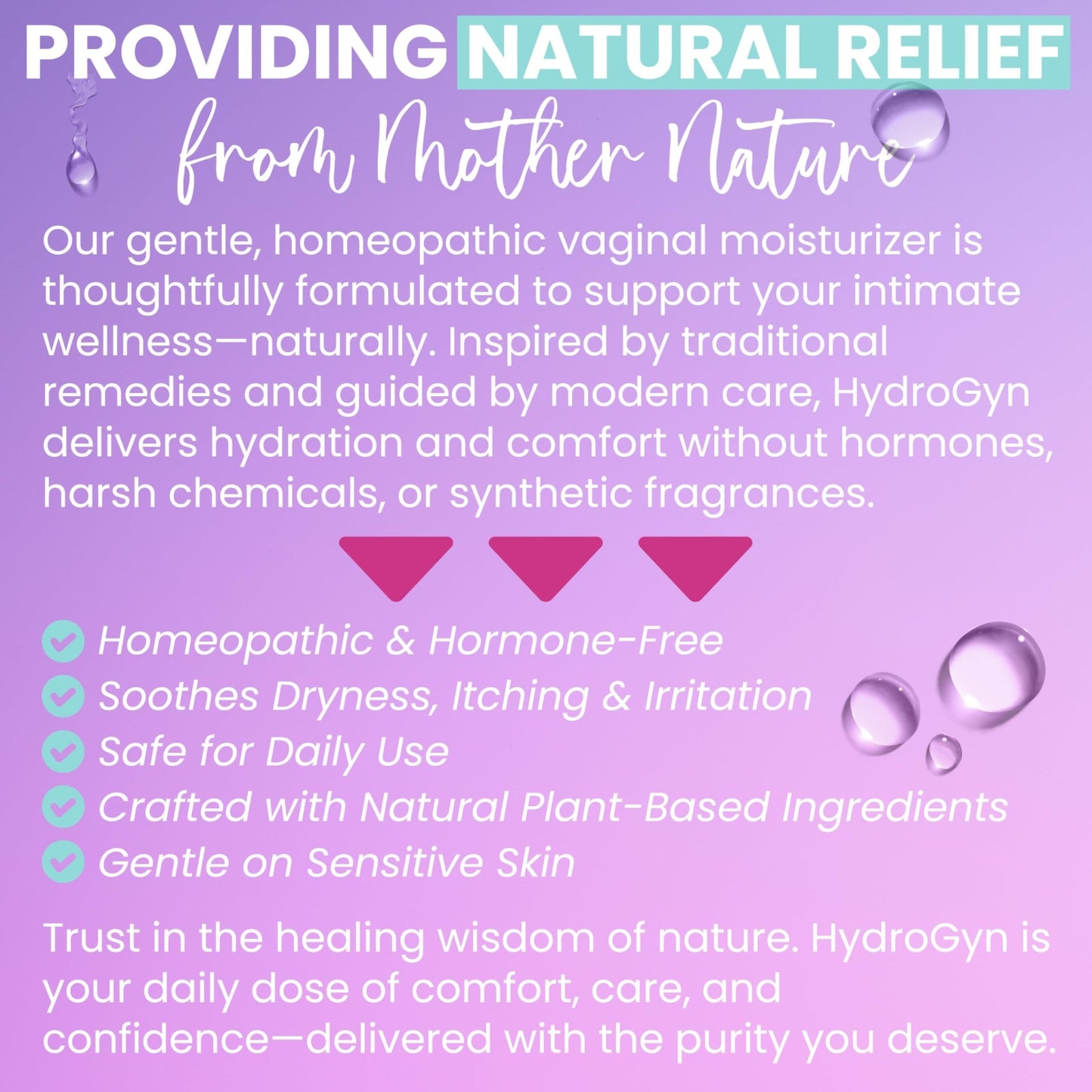 Hydro GYN Vaginal Moisturizer | Long Lasting for Vaginal Dryness & Irritation | Hyaluronic Acid & Vitamin E | Feminine Care Hormone Free | Pre and Post Menopausal I 10 Pre Filled Applicators - dailyvitalstore