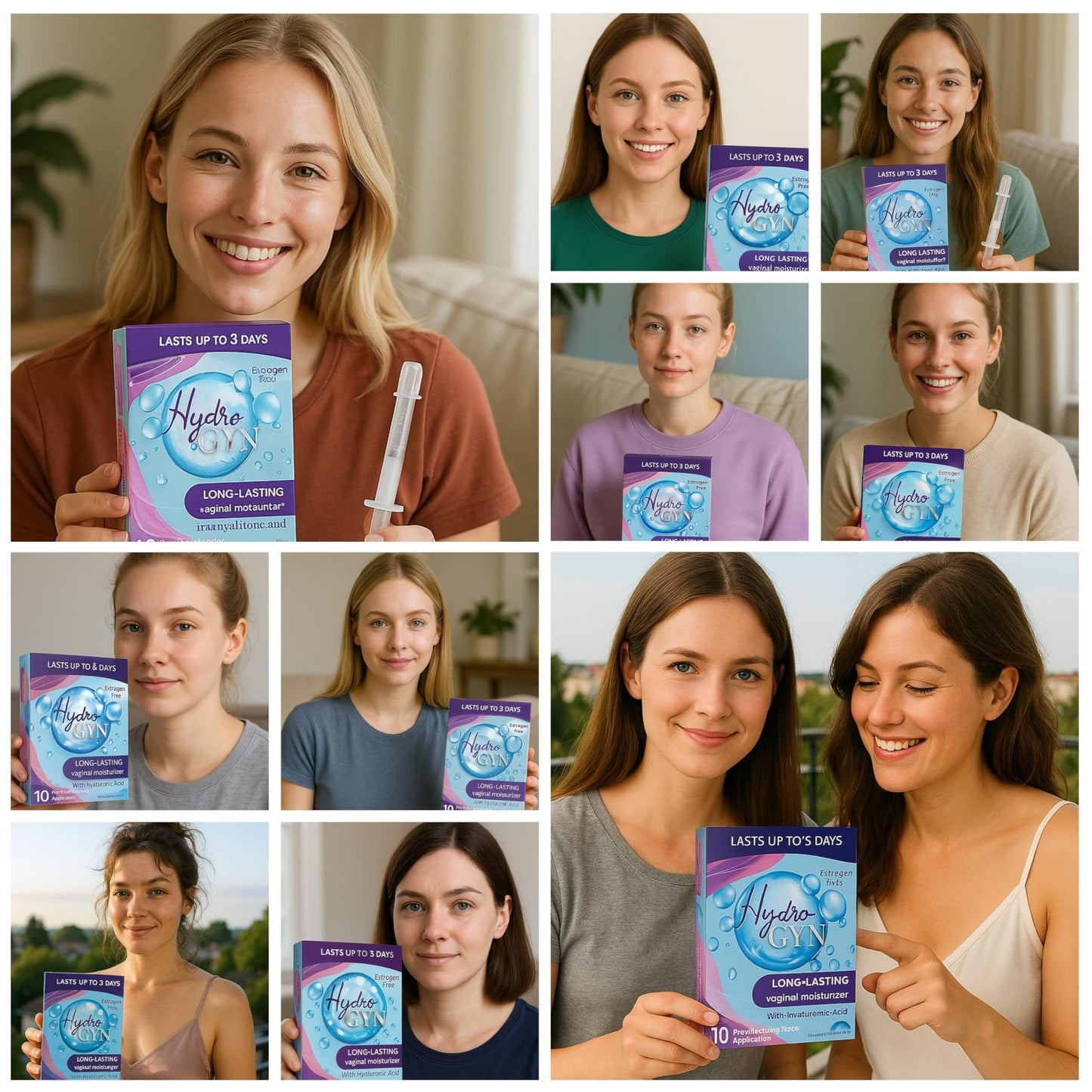 Hydro GYN Vaginal Moisturizer | Long Lasting for Vaginal Dryness & Irritation | Hyaluronic Acid & Vitamin E | Feminine Care Hormone Free | Pre and Post Menopausal I 10 Pre Filled Applicators - dailyvitalstore