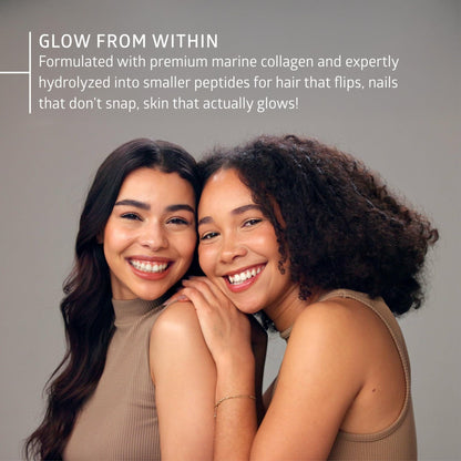 Hydrolyzed Marine Collagen with Hyaluronic Acid, Vitamin C, Theaflavin and Copper, Collagen Supplement for Women and Men for Radiant Skin, Hair & Nails, - dailyvitalstore