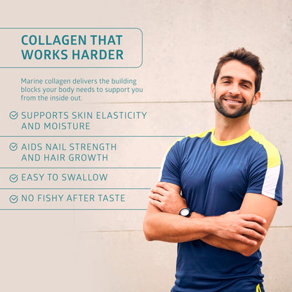 Hydrolyzed Marine Collagen with Hyaluronic Acid, Vitamin C, Theaflavin and Copper, Collagen Supplement for Women and Men for Radiant Skin, Hair & Nails, - dailyvitalstore