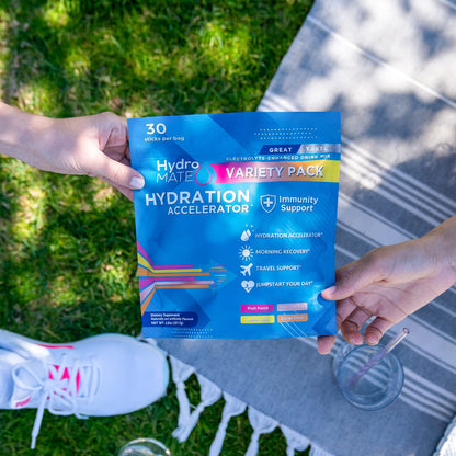 HydroMATE Electrolyte Powder Variety Pack Hydration Packets Low Sugar 30 Count - dailyvitalstore