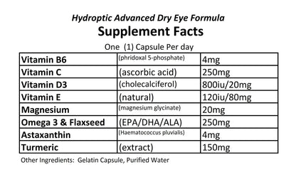 Hydroptic Advanced Dry Eye Formula (One-Per-Day) 180 Day Supply - dailyvitalstore
