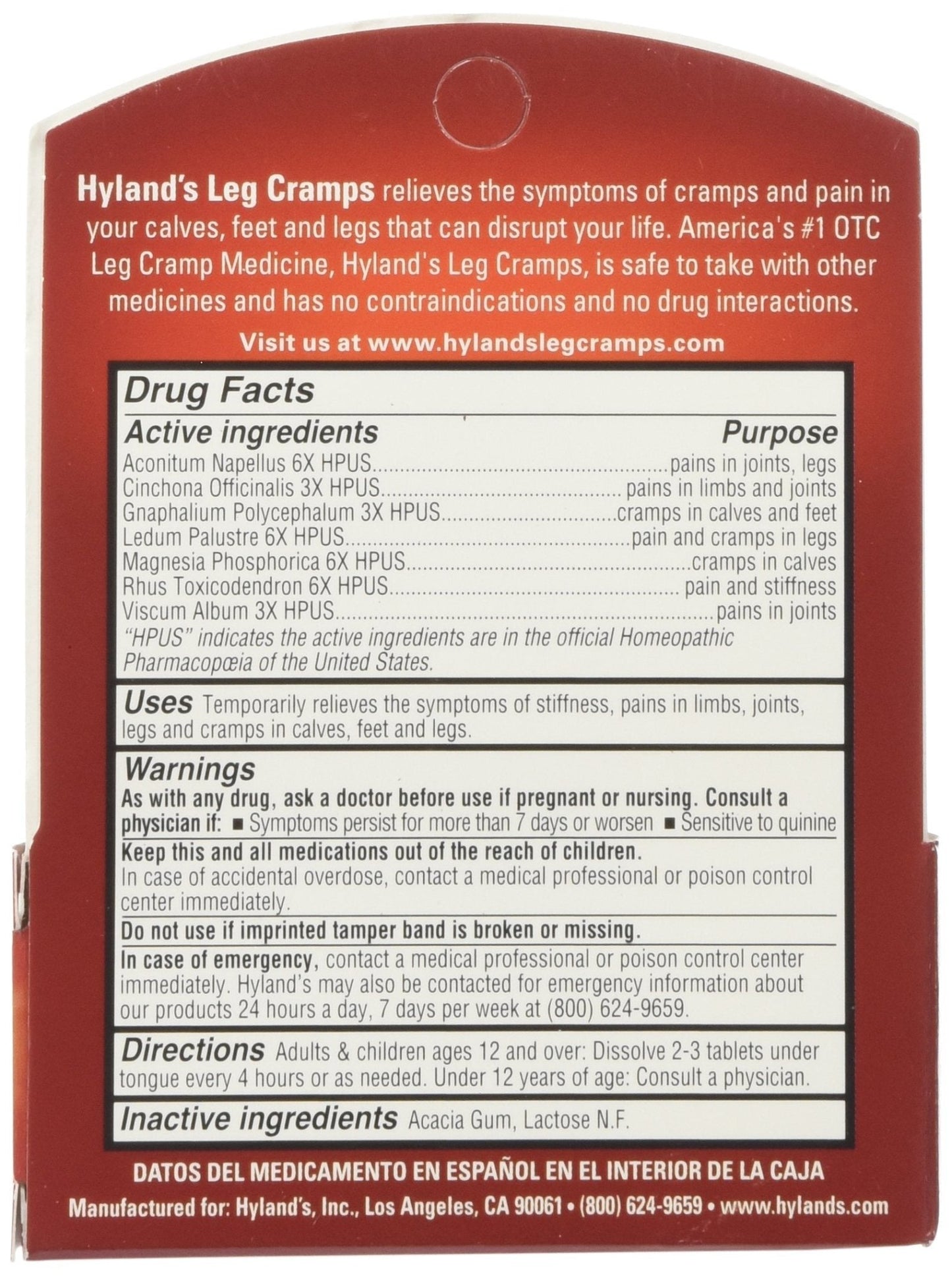 Hyland'S Leg Cramps - 50 Quick Disolving Tablets - dailyvitalstore