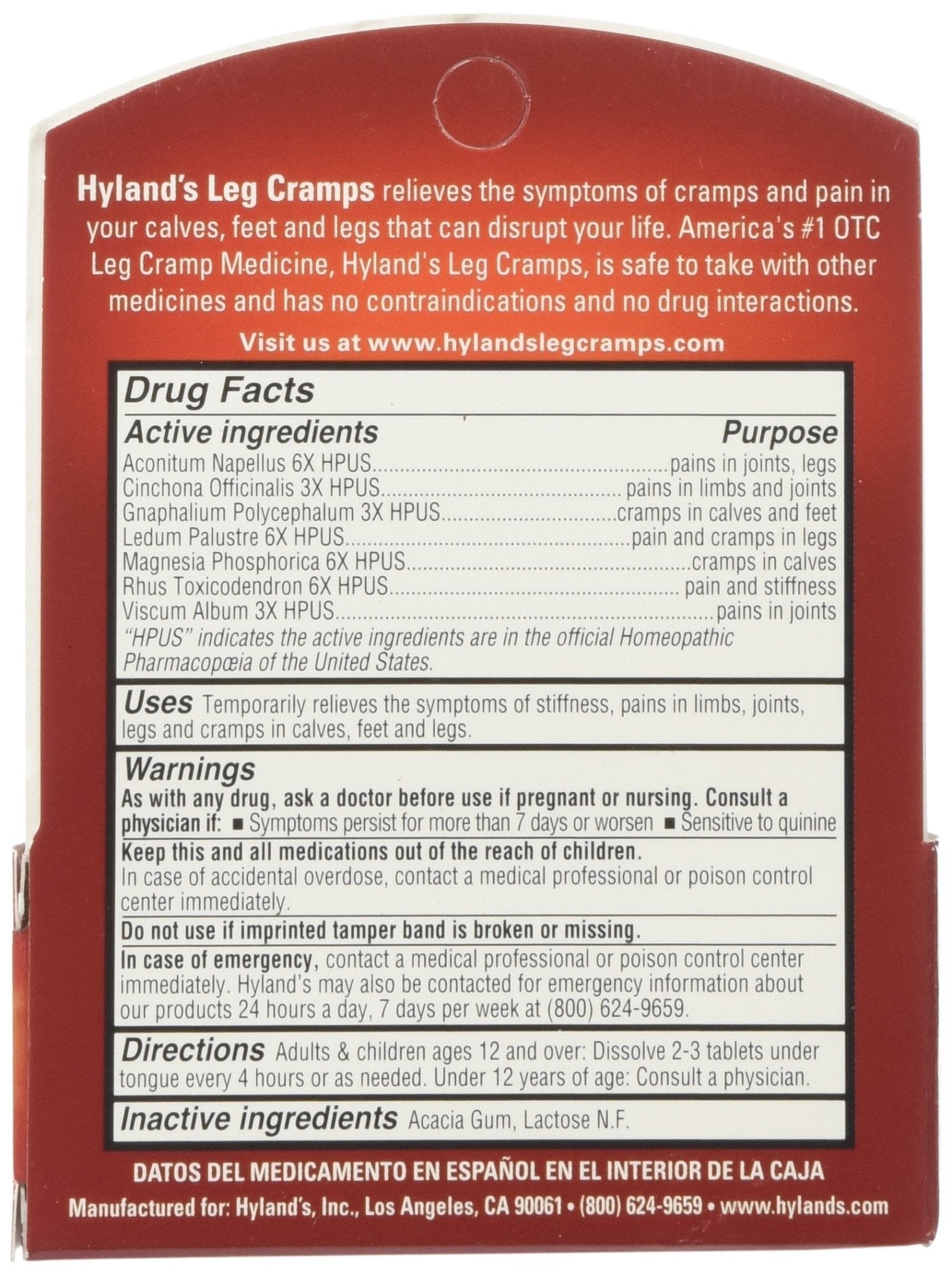 Hyland'S Leg Cramps - 50 Quick Disolving Tablets - dailyvitalstore