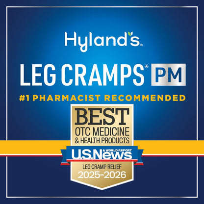 Hyland's Leg Cramps PM, Relief of Nighttime Leg, Calf, and Foot Cramps, 50 Quick-Dissolving Tablets 2-Pack (100 Total) - dailyvitalstore