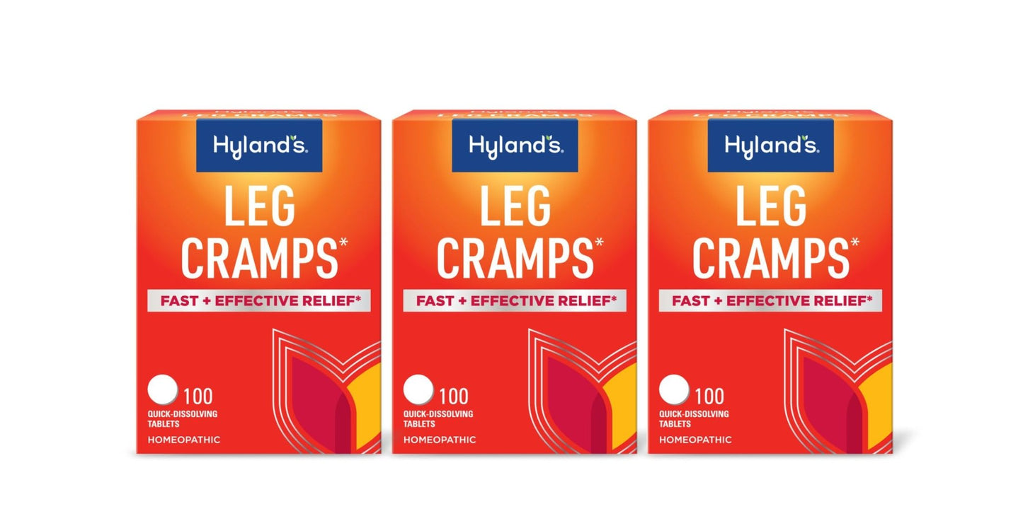 Hyland's Leg Cramps, Relief of Leg, Calf, Charley Horses, and Foot Cramps, 100 Quick-Dissolving Tablets 3-Pack (300 Total) - dailyvitalstore