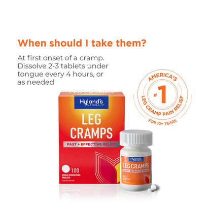 Hyland's Leg Cramps, Relief of Leg, Calf, Charley Horses, and Foot Cramps, 50 Quick-Dissolving Tablets - dailyvitalstore