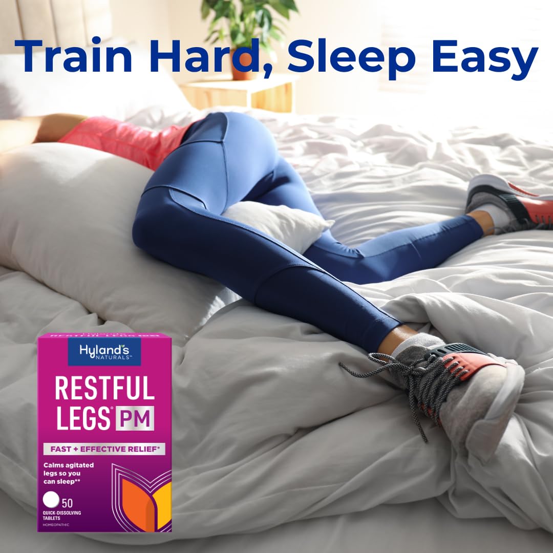 Hyland's Restful Legs PM, Nighttime Formula, Calms Agitated Legs so You Can Sleep, 50 Quick Dissolving Tablets - dailyvitalstore