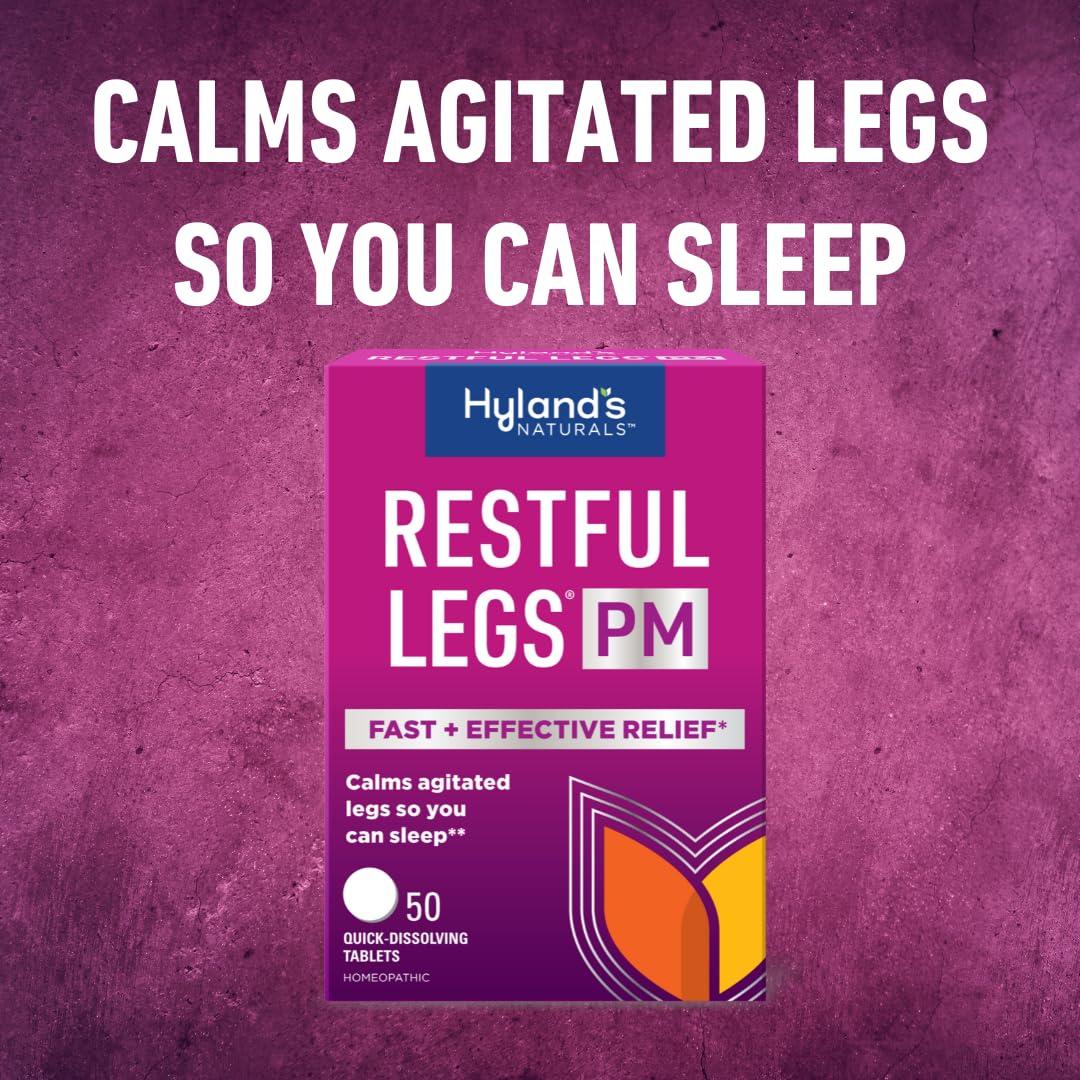 Hyland's Restful Legs PM, Nighttime Formula, Calms Agitated Legs so You Can Sleep, 50 Quick Dissolving Tablets - dailyvitalstore