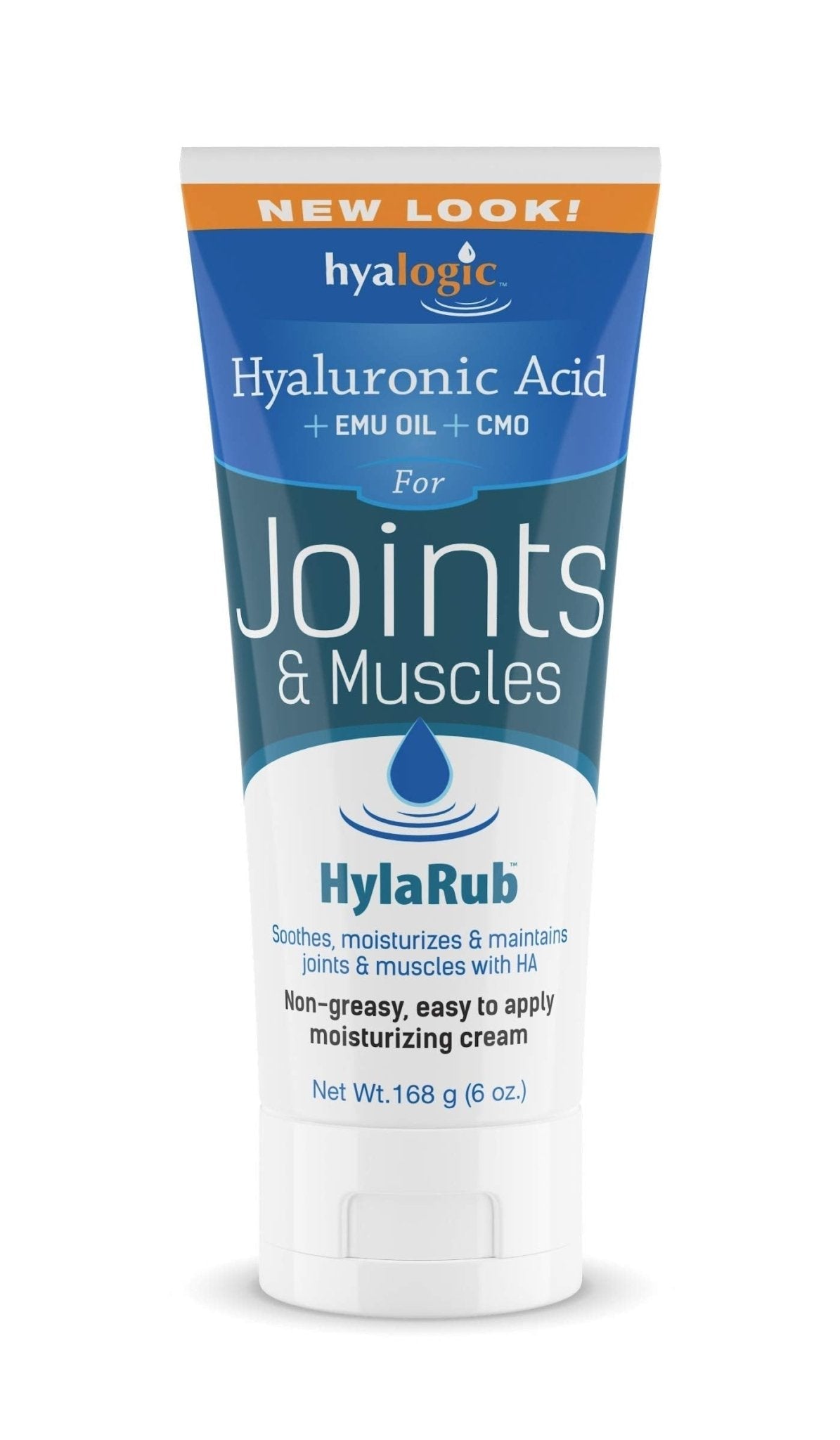 HylaRub HA Joint & Muscle Cream – Hyaluronic Acid Muscle Rub w/Emu Oil & CMO – Non Greasy, Soothes, Moisturizes & Maintains Shoulders, Knees, Back, HIPS & More 6 oz. by Hyalogic - dailyvitalstore