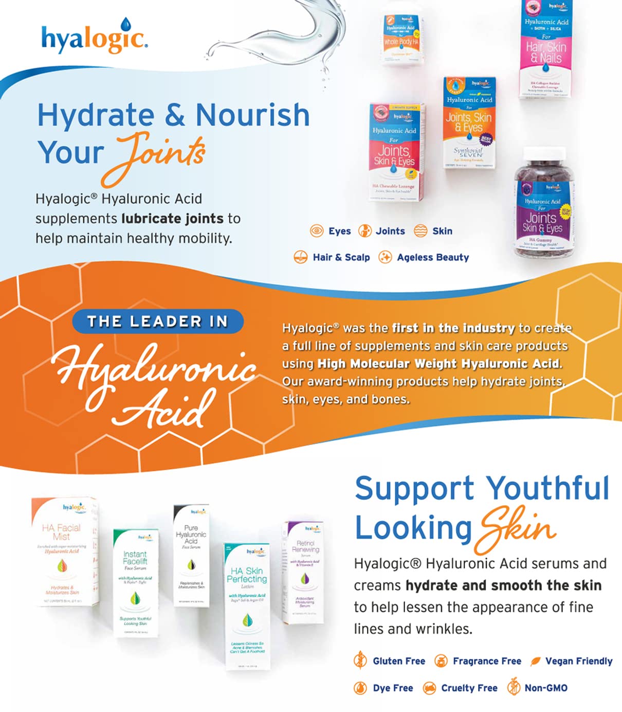 HylaRub HA Joint & Muscle Cream – Hyaluronic Acid Muscle Rub w/Emu Oil & CMO – Non Greasy, Soothes, Moisturizes & Maintains Shoulders, Knees, Back, HIPS & More 6 oz. by Hyalogic - dailyvitalstore