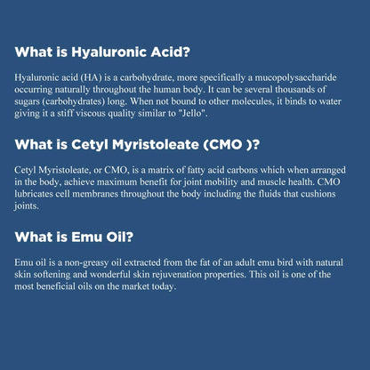 HylaRub HA Joint & Muscle Cream – Hyaluronic Acid Muscle Rub w/Emu Oil & CMO – Non Greasy, Soothes, Moisturizes & Maintains Shoulders, Knees, Back, HIPS & More 6 oz. by Hyalogic - dailyvitalstore