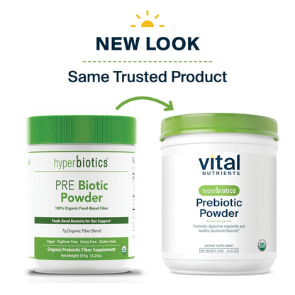 Hyperbiotics Vital Nutrients Organic Prebiotic Fiber Powder | Supports Gut Health and Digestive Regularity | Soluble Fiber Supplement for Women and Men - dailyvitalstore