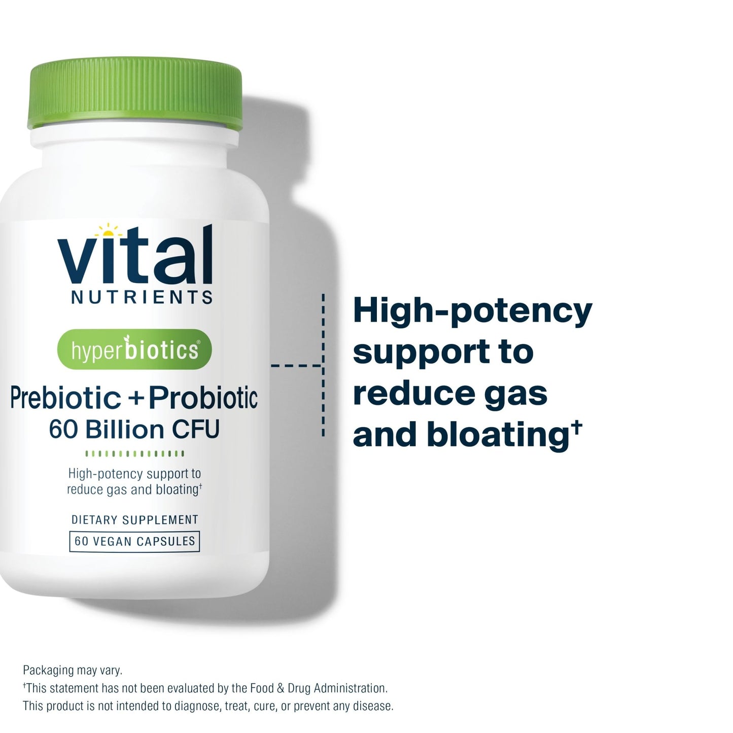 Hyperbiotics Vital Nutrients Prebiotic and Probiotic for Women and Men | 60 Billion CFU | Pre and Probiotics Supports Digestive Health, Constipation, - dailyvitalstore