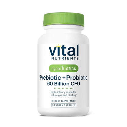 Hyperbiotics Vital Nutrients Prebiotic and Probiotic for Women and Men | 60 Billion CFU | Pre and Probiotics Supports Digestive Health, Constipation, - dailyvitalstore