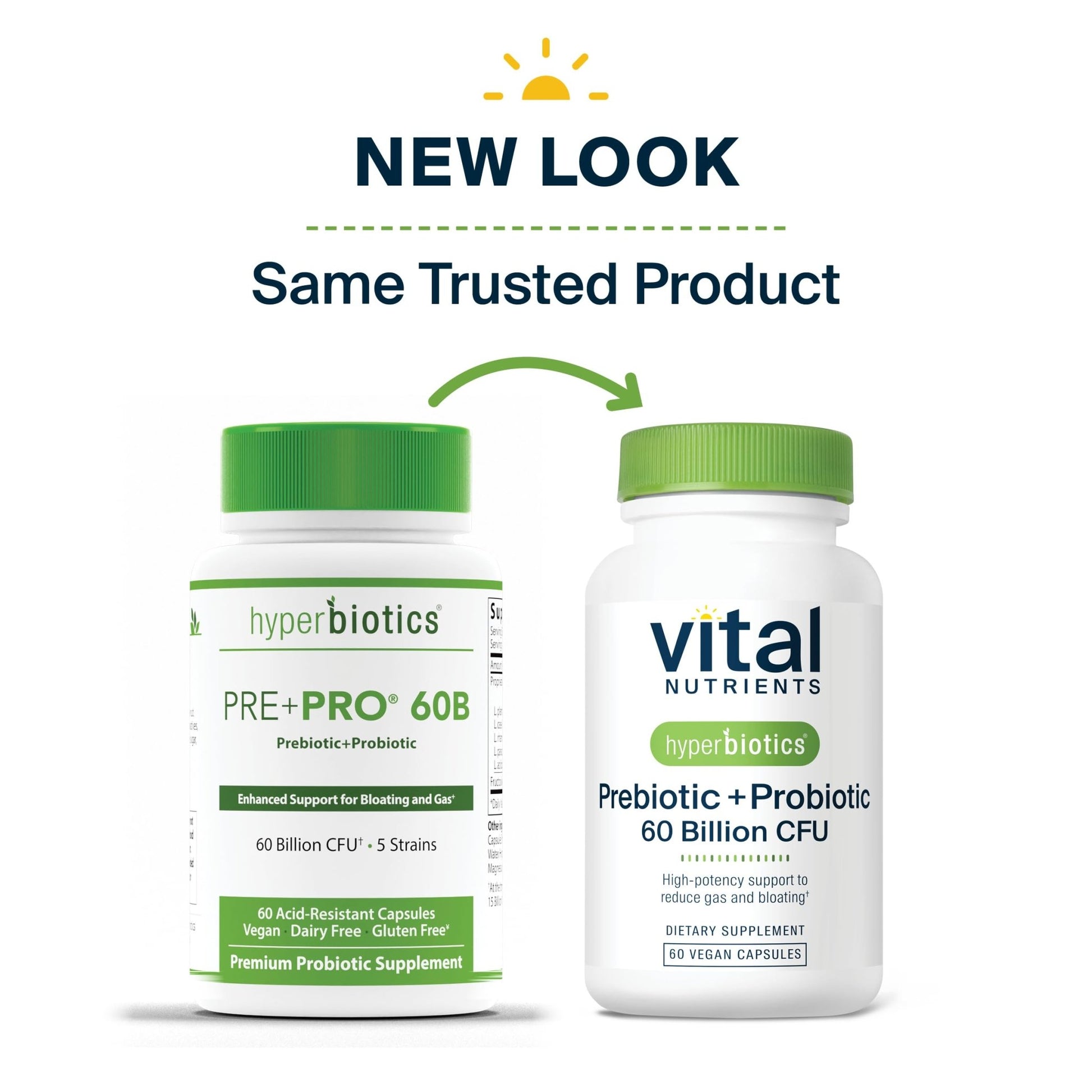 Hyperbiotics Vital Nutrients Prebiotic and Probiotic for Women and Men | 60 Billion CFU | Pre and Probiotics Supports Digestive Health, Constipation, - dailyvitalstore