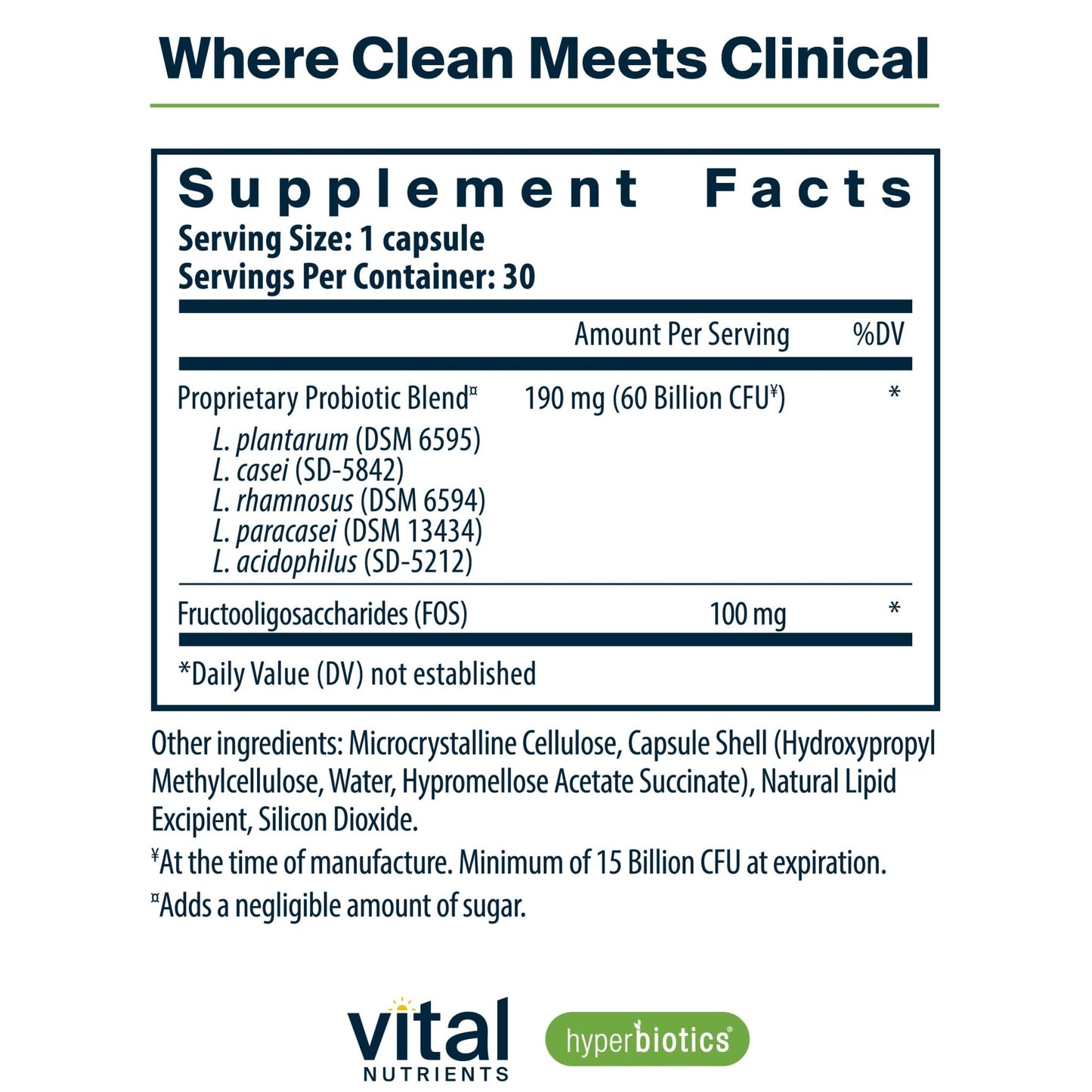 Hyperbiotics Vital Nutrients Prebiotic and Probiotic for Women and Men | 60 Billion CFU | Pre and Probiotics Supports Digestive Health, Constipation, Diarrhea, - dailyvitalstore