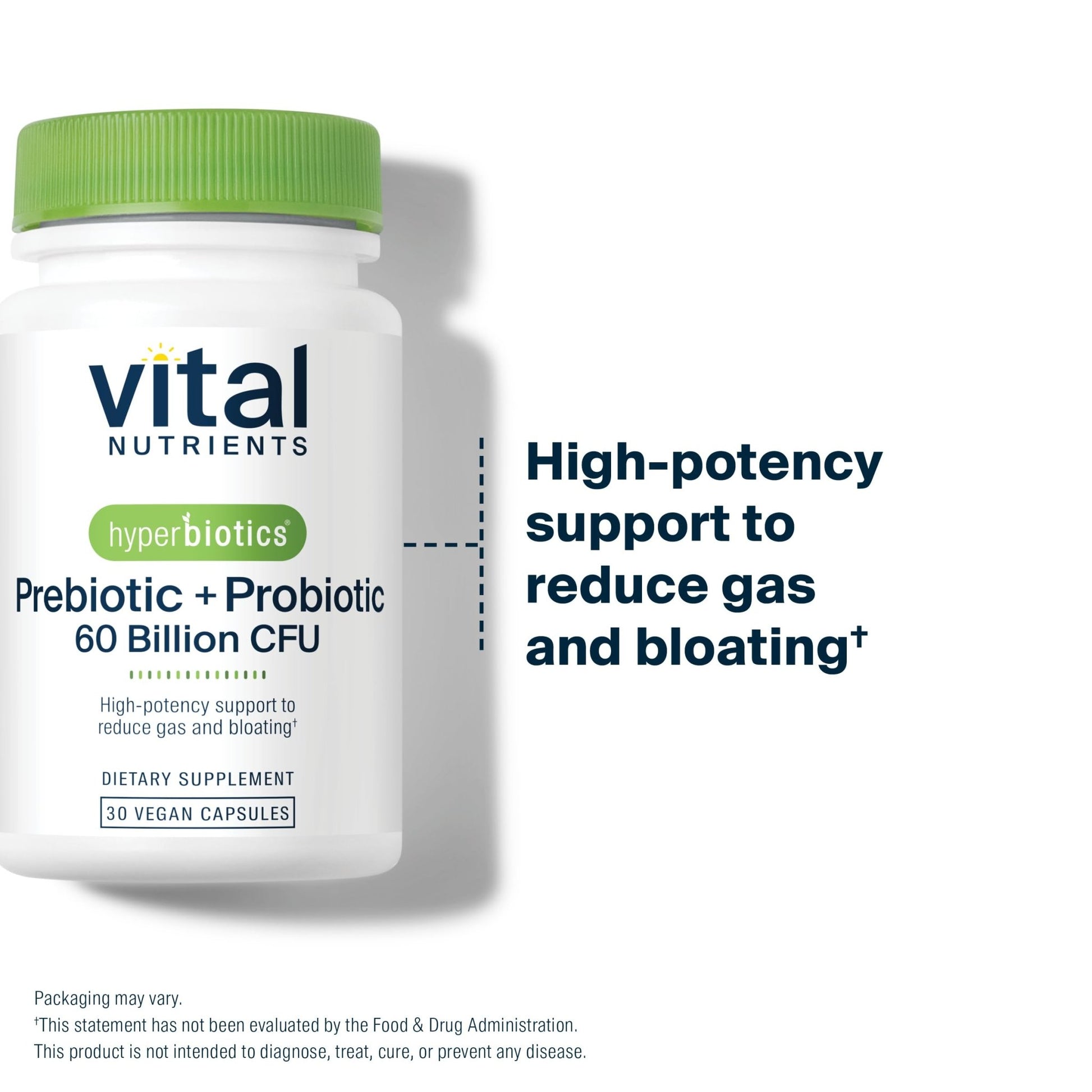 Hyperbiotics Vital Nutrients Prebiotic and Probiotic for Women and Men | 60 Billion CFU | Pre and Probiotics Supports Digestive Health, Constipation, Diarrhea, - dailyvitalstore