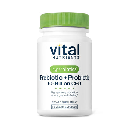 Hyperbiotics Vital Nutrients Prebiotic and Probiotic for Women and Men | 60 Billion CFU | Pre and Probiotics Supports Digestive Health, Constipation, Diarrhea, - dailyvitalstore
