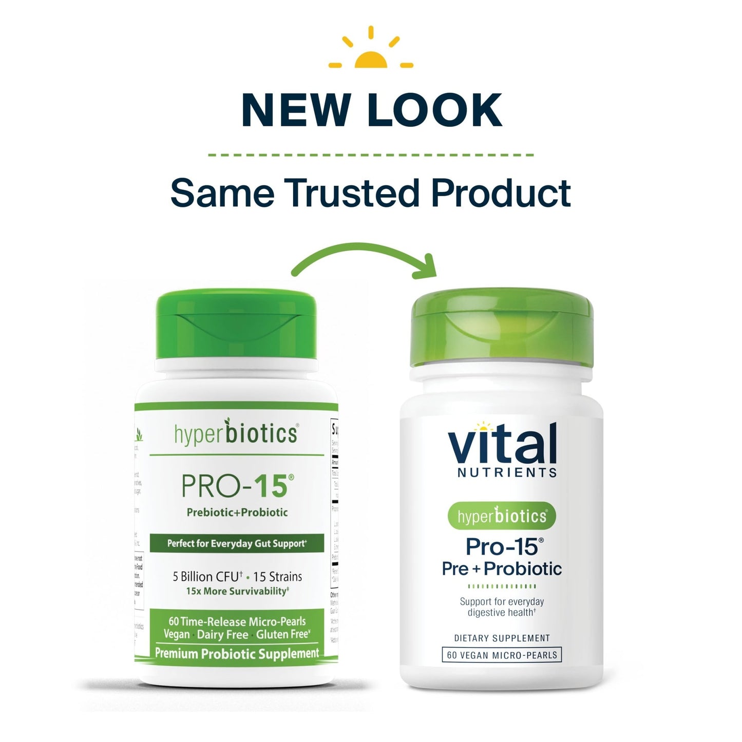 Hyperbiotics Vital Nutrients Pro-15 Prebiotics and Probiotics for Women and Men | 15 Science Backed Strains | Supports Occasional Constipation, Diarrhea, Gas & Bloating | 60 Vegan Time Release Pearls - dailyvitalstore