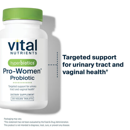 Hyperbiotics Vital Nutrients Pro Women Probiotics for Women | Vaginal Probiotics for PH Balance | Oral Probiotic for Vaginal Health and Urinary Tract Health | 6 Targeted Strains | 30 Vegan Tablets - dailyvitalstore
