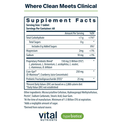 Hyperbiotics Vital Nutrients Pro Women Probiotics for Women | Vaginal Probiotics for PH Balance | Oral Probiotic for Vaginal Health and Urinary Tract Health - dailyvitalstore