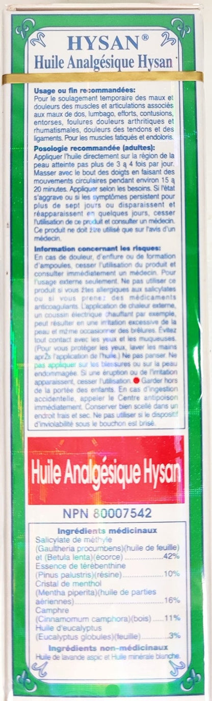 Hysan Pain Reliever Oil Y - dailyvitalstore