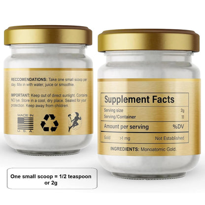 I Am Joy co. Pure Ormus White Gold Powder Monoatomic M-State 24k 99.99% | No Plastic, No Lye, No Dyes, No Fillers | 22 Grams - dailyvitalstore