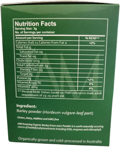 IAM Amazing Pure Organic Barley Powder Drink Barley Green Natural Blend - dailyvitalstore
