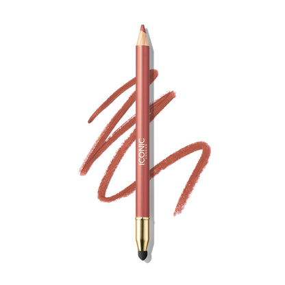 ICONIC LONDON Fuller Pout Sculpting Lip Liner | Blendable, Dual Ended Lip Liner with Creamy Colour and Lip Sponge for Buffing, Cruelty-Free, Vegan Makeup (Sister Sister) 0.036 Oz - dailyvitalstore