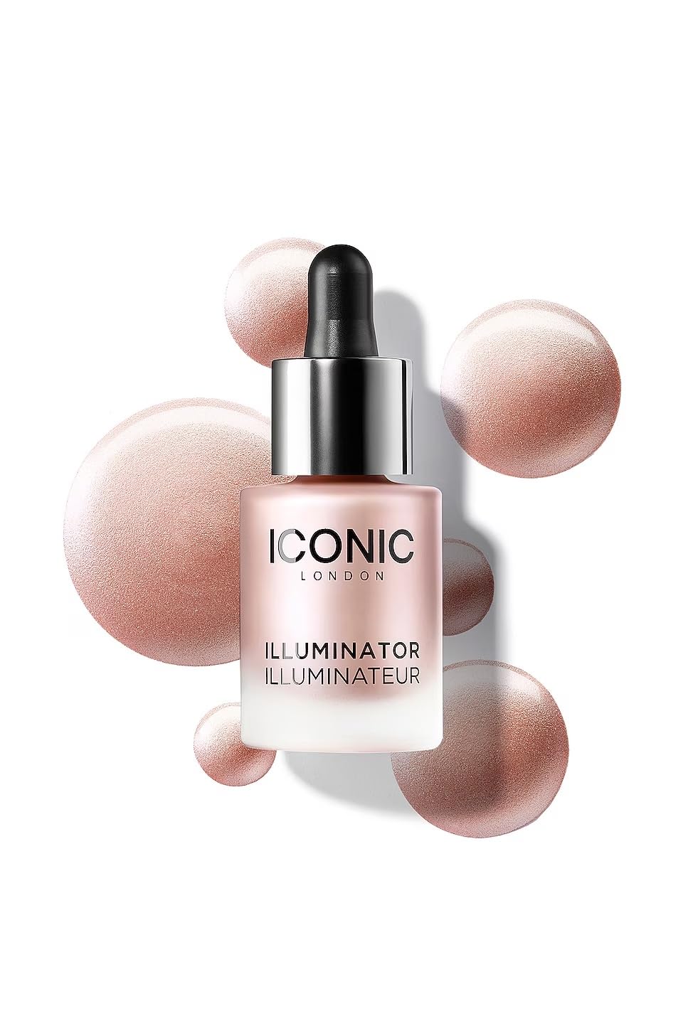 ICONIC LONDON Illuminator - Liquid Highlighting Drops for a Radiant Glow, Cruelty-Free, Vegan Makeup, Shine (Pink Pearl) 0.45 Fl oz - dailyvitalstore