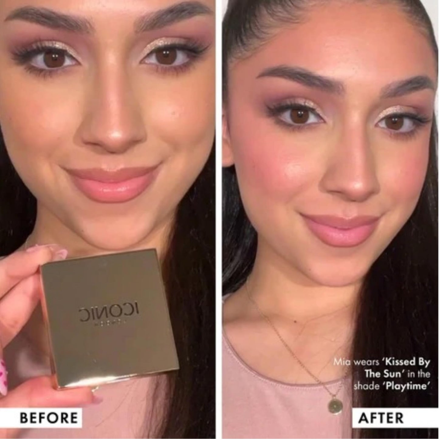 ICONIC LONDON Kissed by the Sun | Multi-Use Blush, Bronzer, & Highlighter, For All Skin Types, Cruelty-Free, Vegan Makeup, (Play Time) 0.17 oz - dailyvitalstore