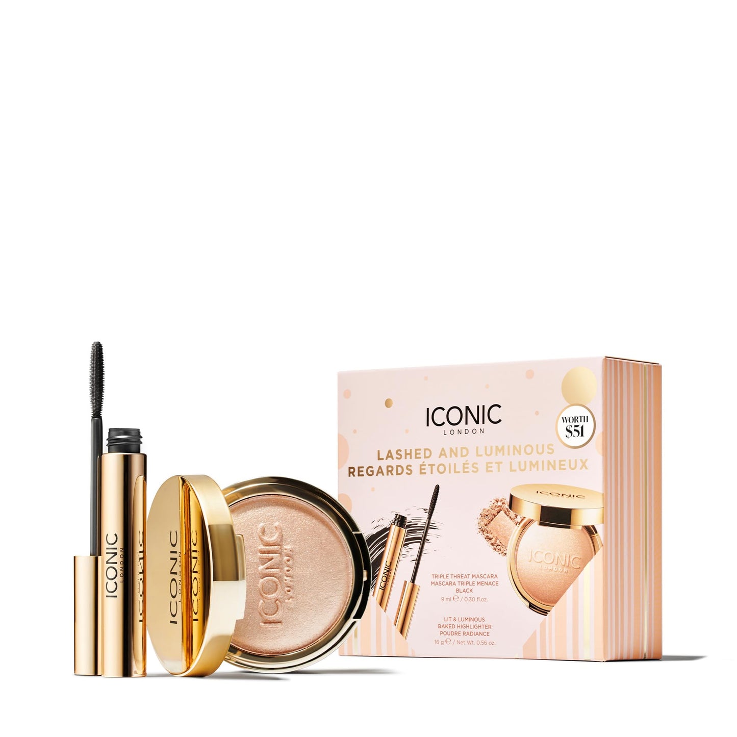ICONIC LONDON Lashed and Luminous Makeup Gift Set - dailyvitalstore