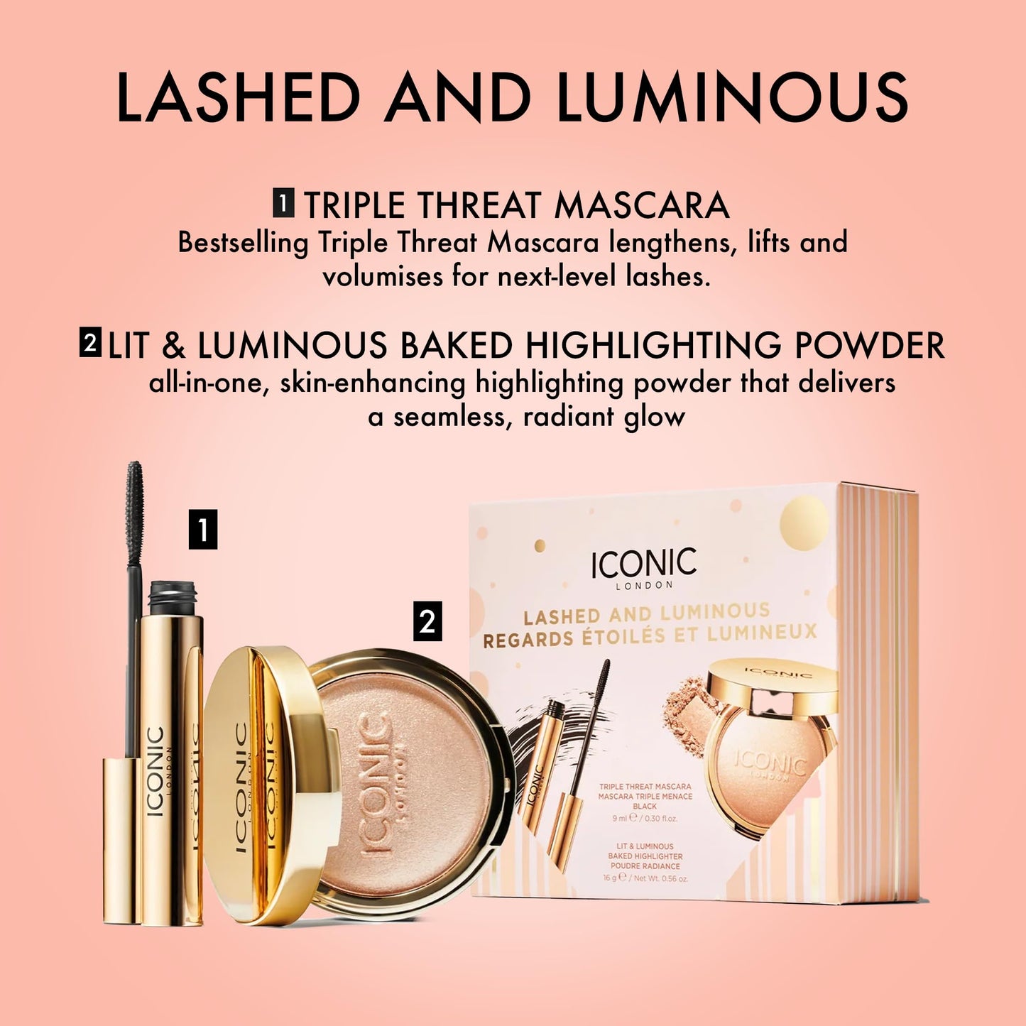 ICONIC LONDON Lashed and Luminous Makeup Gift Set - dailyvitalstore