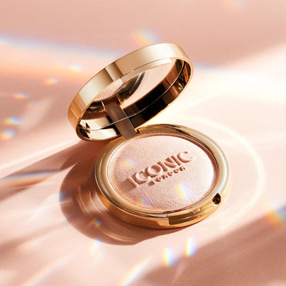ICONIC LONDON Lit and Luminous Baked Highlighter | Pressed Powder Highlighter for a Radiant Glow, Cruelty-Free, Vegan Makeup, 0.56 oz - dailyvitalstore