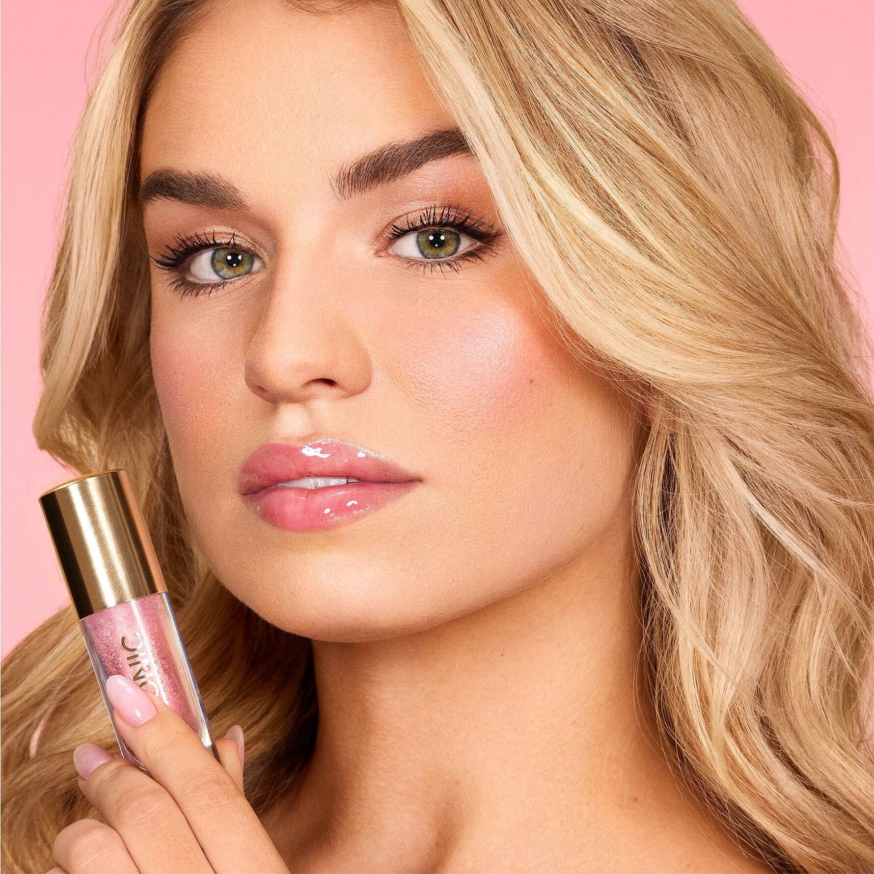ICONIC LONDON Lustre Lip Oil | Non Sticky, Moisturizing and High Shine Lip Oil, Containing Vitamin C and Hyaluronic Acid, Cruelty Free, Vegan Makeup, Sugar Mama (Pink), 6 mL/ 0.2 Fl Oz - dailyvitalstore