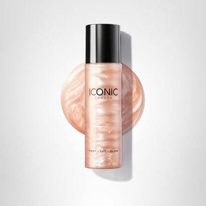 ICONIC LONDON Prep-Set-Glow | Hydrating + Setting + Glowing Spray, 3-in-1 Formula for a Dewy, Radiant Finish, Cruelty-Free, Vegan Makeup, 4.22 Fl oz - dailyvitalstore