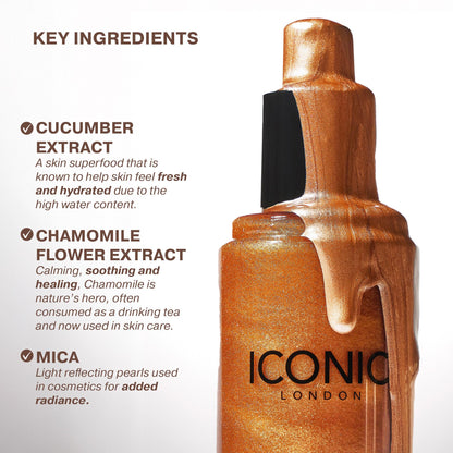 ICONIC LONDON Prep-Set-Glow | Hydrating + Setting + Glowing Spray, 3-in-1 Formula for a Dewy, Radiant Finish, Cruelty-Free, Vegan Makeup, 4.22 Fl oz - dailyvitalstore