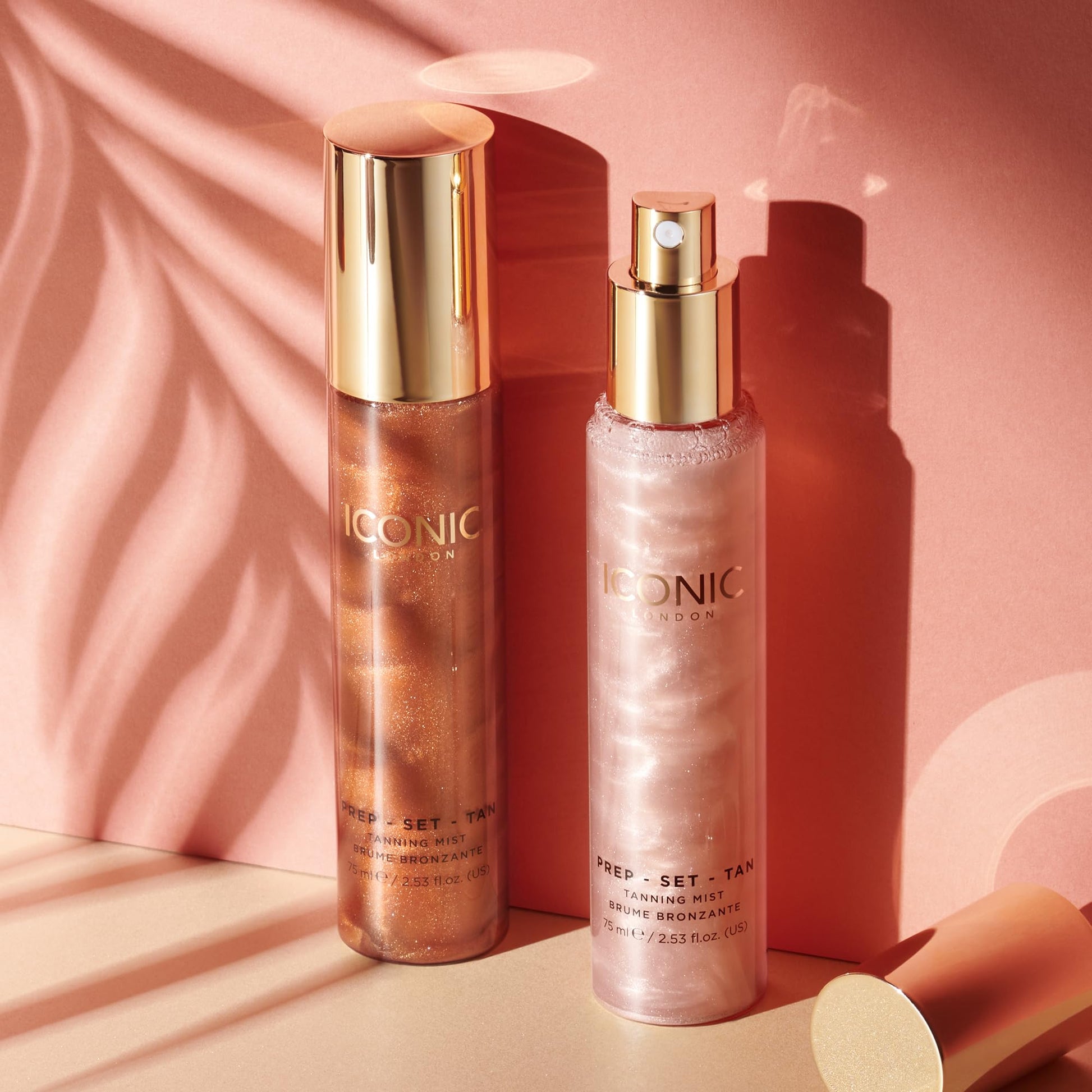 ICONIC LONDON Prep-Set-Tan Glow | Shimmering Self Tanning Facial Mist with Hyaluronic Acid, Cruelty-Free, Vegan Makeup, 2.53 Fl oz - dailyvitalstore