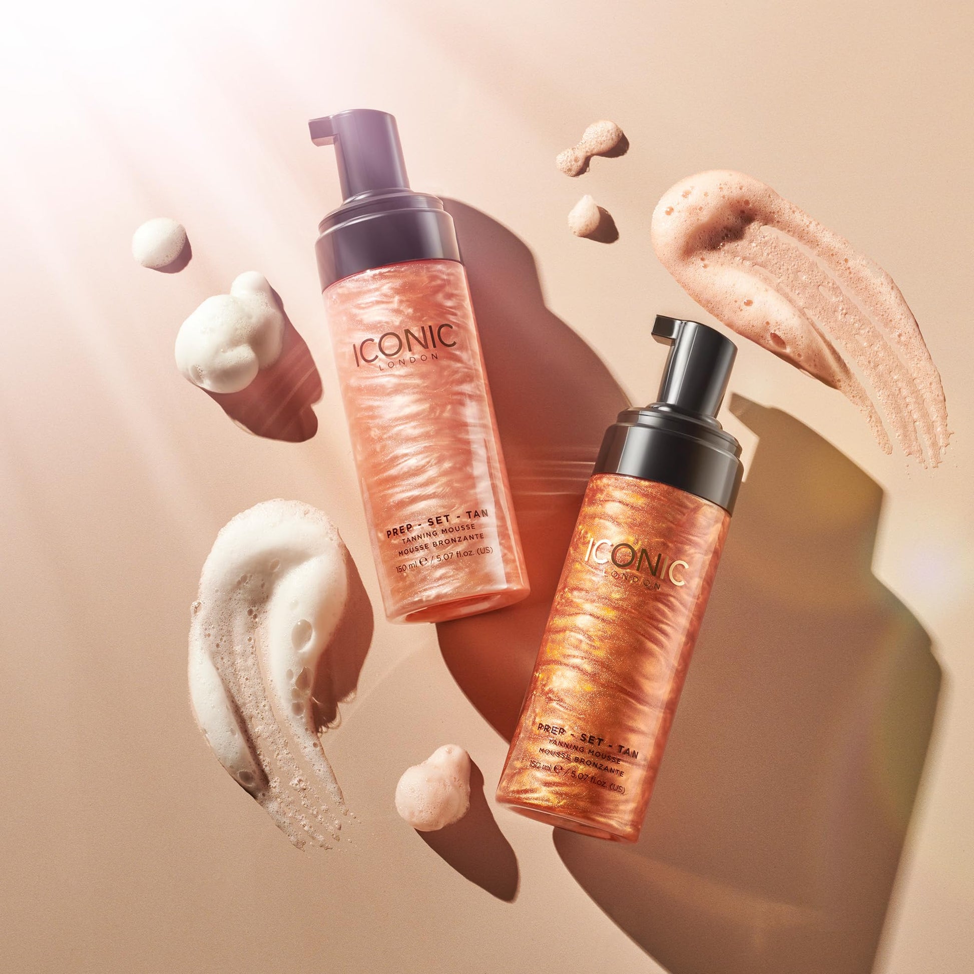 ICONIC LONDON Prep Set Tan Mousse | Long Lasting, Sun Kissed Skin, Bronze Glow, Cruelty-Free, Vegan Makeup, Original - dailyvitalstore