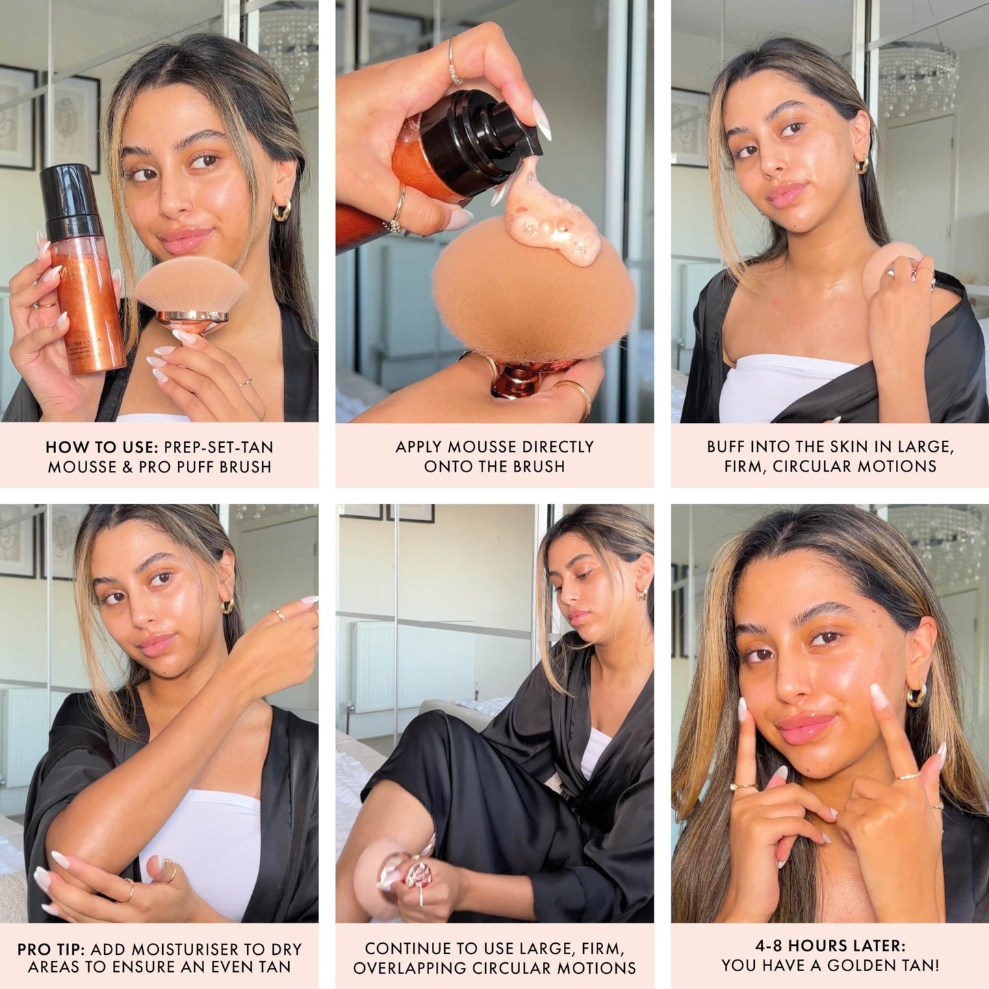 ICONIC LONDON Prep Set Tan Mousse | Long Lasting, Sun Kissed Skin, Bronze Glow, Cruelty-Free, Vegan Makeup, Original - dailyvitalstore