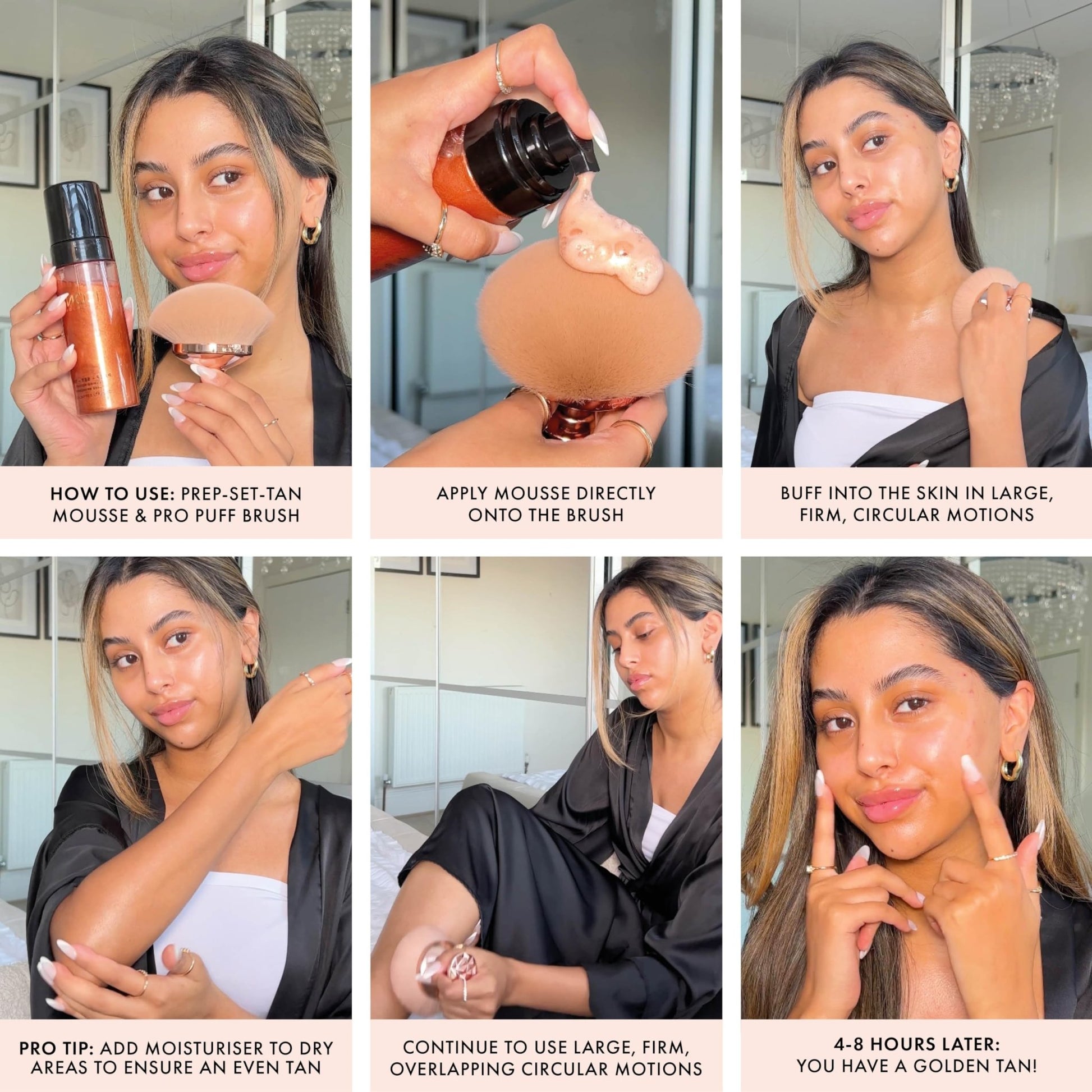 ICONIC LONDON Prep Set Tan Mousse | Long Lasting, Sun Kissed Skin, Bronze Glow, Cruelty-Free, Vegan Makeup, Original - dailyvitalstore