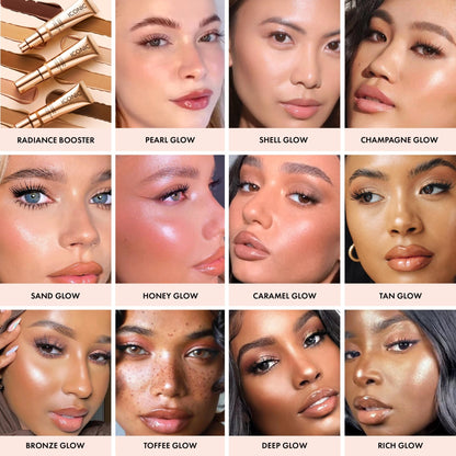 ICONIC LONDON Radiance Booster | Liquid Radiance Lightweight Skin Tint for a Glowy Makeup Look, Cruelty Free, Vegan Makeup (Sand Glow) 30 mL/ 1.01 Fl Oz - dailyvitalstore