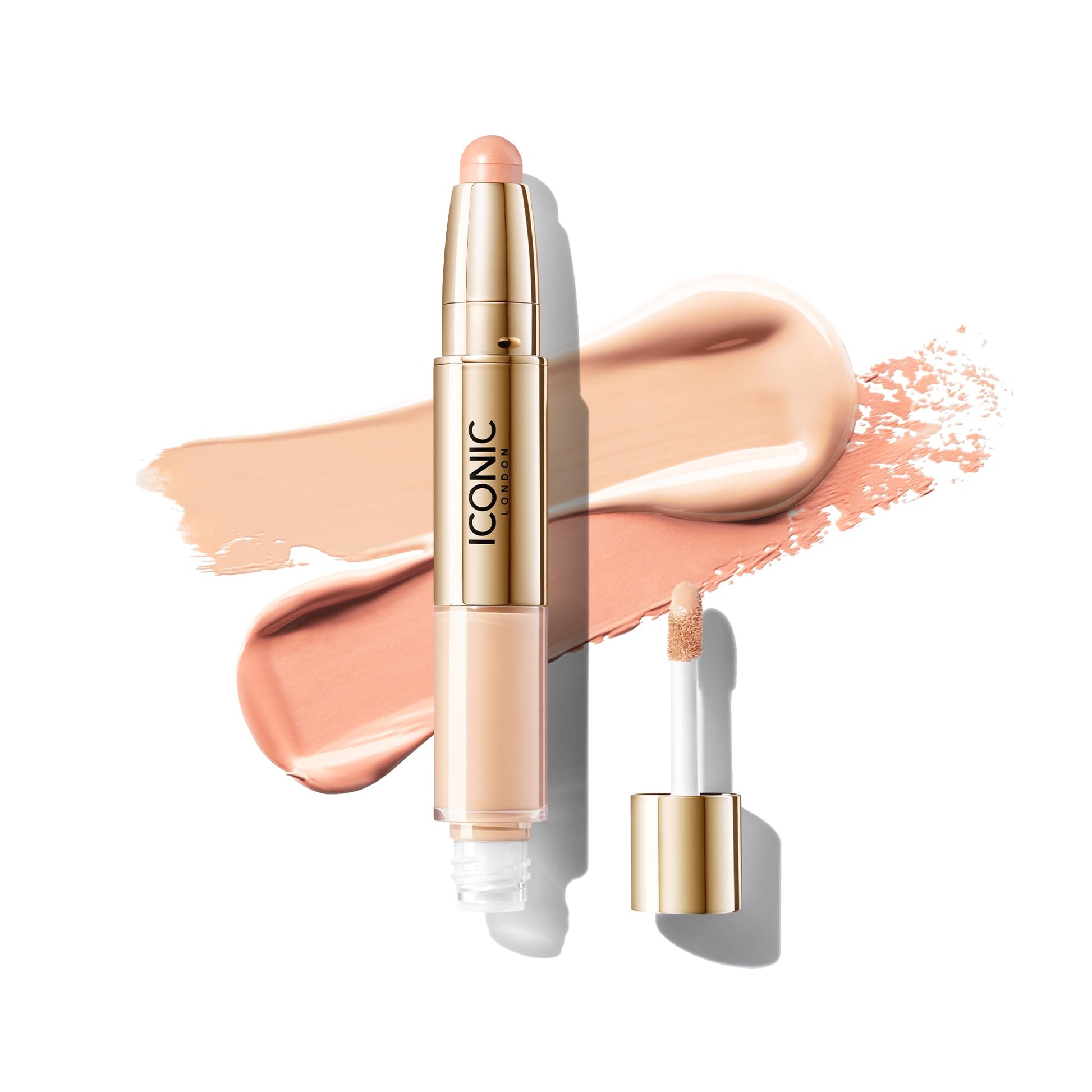 ICONIC LONDON Radiant Concealer & Brightening Duo | Creamy Liquid + Brightening Crayon Dual Ended Concealer, Cruelty Free, Vegan Makeup (Neutral Fair) 0.08 oz - dailyvitalstore