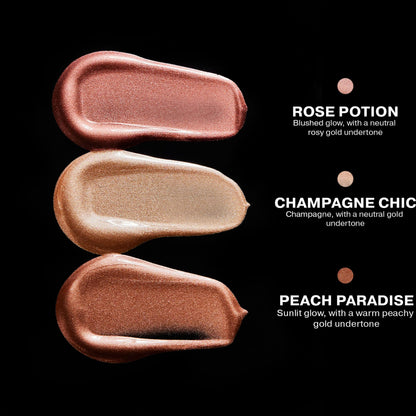 ICONIC LONDON Rollaway Glow | Liquid Highlighter for a Radiant Glow, Cruelty-Free, Vegan Makeup (Champagne Chic) 0.27 Fl oz - dailyvitalstore