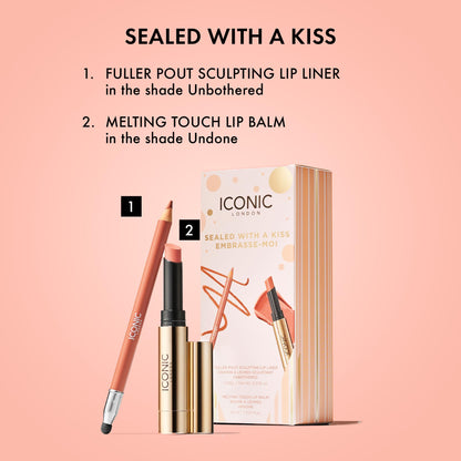 ICONIC LONDON Sealed with a Kiss Gift Set | Includes Melting Touch Lip Balm (Undone) and Fuller Pout Sculpting - dailyvitalstore